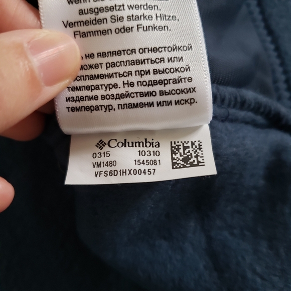 Columbia Full Zip Winter Outdoor Fleece Vest Blue Size Medium - Picture 6 of 7